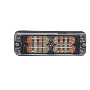 ECCO ED3511AW – Luz de Advertencia LED de Montaje en Superficie / 16 LED / Ámbar/Blanco / 36 Patrones Programables / IP67 / 0.5 Pulgadas de Profundidad
