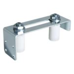 COMUNELLO 1130-5008-001 – Placa guía para puertas corredizas / Acero galvanizado / Rodillos de nylon / Espesor 0-85 mm / 0.47 kg