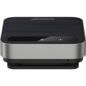 HIKVISION DS-UAC-S2V – Micrófono y Bocina para Videoconferencia / Arreglo de 8 Micrófonos 360° / Alcance 5 m (16.4 ft) / USB-C Plug-and-Play / Cancelación de Eco y DNR / Conector 3.5 mm