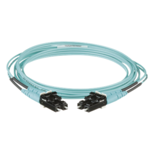PANDUIT FX2ERLNLNSNM002 – Jumper de Fibra Óptica / OM3 50/125 / LC-LC Dúplex / OFNR Riser / 2 m (6.56 ft) / Aqua
