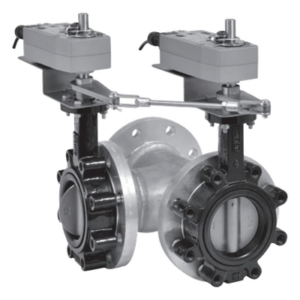 HONEYWELL BMS VR4J7UPBH/M – Válvula mariposa 3 vías / Brida 4 pulgadas (DN100) / Actuador modulante 0(2)-10 Vdc / Cierre 200 psid / HVAC