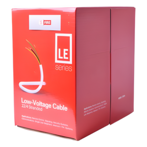 SFIRE SF-22-04-LE – Cable para Alarma / 4 Conductores / 22 AWG / CCA / Bobina 305 m (1000 ft) / PVC Retardante a la Flama / Blanco