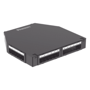 PANDUIT CUFMB24BL – Caja de Consolidación / 24 Puertos Mini-Com / Aluminio / Instalación Piso o Pared / 1.7 in (43 mm) Profundidad Mínima