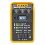 FLUKE ST120+ – Probador de Tomacorriente / GFCI y Estándar / Señal Acústica / 6 Estados de Cableado / CAT III 300V / LEDs de Alto Brillo