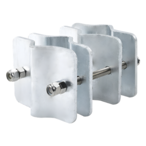 SYSCOM TOWERS SMM-K4 – Herraje Adaptador de Mástil / Acero A-36 / Galvanizado en Caliente / Diámetro 3/4" a 2-1/4" / 4 Brackets / Tolerancia ±1 mm