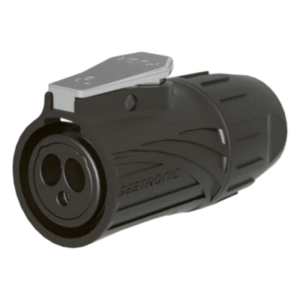 SEETRONIC SAC3MG – Conector de Alimentación / Núcleo de 3 capas / Carcasa de zinc con protección RF / Contactos dorados / 20A RMS / IP65
