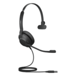 JABRA EVOLVE2-30-MONO-UC-A – Auricular Mono UC / Aislamiento de Ruido Viscoelástico / Busylight Integrado / Dual Micrófonos con Reducción Ambiental / Certificación Microsoft / Optimizado Trabajo Remoto