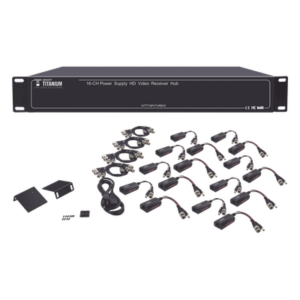 EPCOM TITANIUM KITTT16PVTURBOX – Kit Transceptor Activo / 16 Canales / Video + Potencia por UTP / 4K a 150 m (492.1 ft) / Rack 19" / HD-TVI/CVI/AHD/CVBS