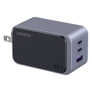 UGREEN 45223 – Cargador de Pared / 65W / 3 Puertos / 2 USB-C + 1 USB-A / GaN II / PD3.0 / QC4.0 / PPS2.0 / Enchufe Plegable US