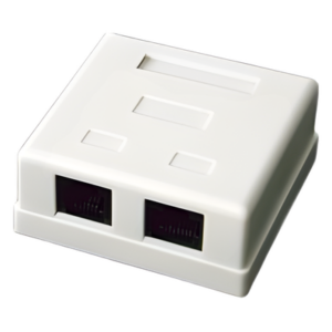 LINKEDPRO BY EPCOM LP-WP-6035 – Caja de Pared / 2 Puertos / Cat5e / UTP / Superficial / T568A/T568B / 0 a 70°C