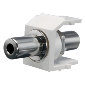 PANDUIT NK35MSCIW – Módulo Acoplador Estéreo / 3.5 mm / Keystone / Paso / Blanco Mate / 100 Ohmios / 1A / 50V