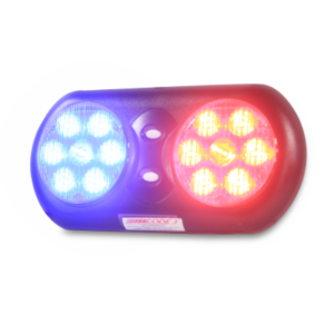 ECCO VFP36RB – Luz LED de Advertencia / Visera Interior / 14 LED / Rojo-Azul / Velcro / 11 Pulgadas (27.9 cm)