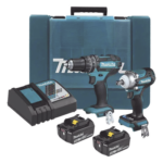 MAKITA DLX2500T – Kit de Herramientas Eléctricas / Rotomartillo Atornillador 1,900 rpm / Atornillador de Impacto 330 Nm / 2 Baterías 18V / Cargador y Maletín