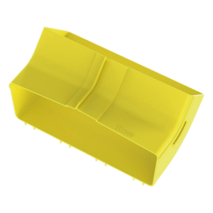 PANDUIT FRIV4512X4LYL – Bajada Vertical Interior / Ángulo 45º / Canaleta 12x4 pulgadas / Radio de Curvatura 50.8 mm / Color Amarillo / UL Listed
