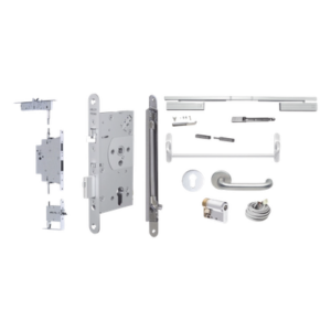 ABLOY PE560PE925KITSYS235 – Kit de Cerradura Electrificada / Manija Activa / Barra Antipánico / 24V / Corte de Energía Seguro