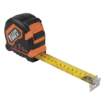 KLEIN TOOLS 9375 – Flexómetro Profesional / 7.5 m (24.6 ft) / Gancho Doble Magnético / Cinta Bifaz Imperial-Métrica / Freno de Alta Velocidad / Revestimiento de Nylon