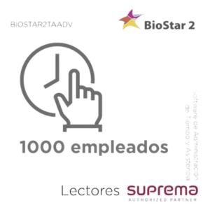 SUPREMA BIOSTAR2TAADV – Software de Administración de Tiempo y Asistencia / Licencia Avanzada / 1000 Empleados / Horarios Fijos y Flexibles Ilimitados / Integración BioStar 2 v2.7.7+