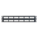 PANDUIT CP48BLY – Panel de Parcheo Modular / 48 Puertos / 2UR / Plano / Totalmente Blindado / Acero Inoxidable / Rack 19"