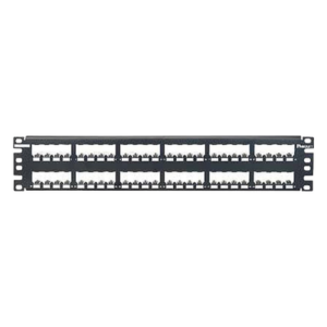 PANDUIT CP48BLY – Panel de Parcheo Modular / 48 Puertos / 2UR / Plano / Totalmente Blindado / Acero Inoxidable / Rack 19"