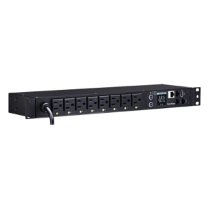 CYBERPOWER PDU41001 – PDU Switchable / 8 Salidas NEMA 5-15R / Entrada 120 Vca NEMA 5-15P / Horizontal 19in / 1UR / Control Remoto por Red / Daisy Chain