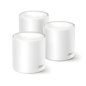 TP-LINK DECOX10-3PACK – Sistema Mesh Wi-Fi 6 / AX1500 Mbps / Doble Banda / 2 Puertos Gigabit WAN/LAN / 2 Antenas Internas / Administración por App / IPv6/IPv4