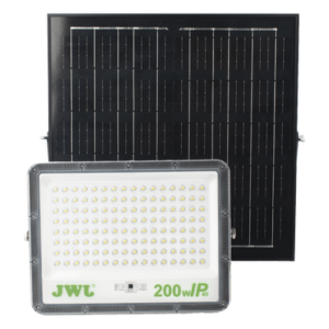 JWJ JLRE-SOL-01-200N – Reflector LED Solar / 200 W / Luz Blanca Fría 6500 K / Ángulo 120° / IP65 / Batería 3.2 VCD