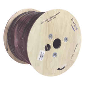 LINKEDPRO BY FIBERHOME IC-FIG8A1-2C/2KM – Carrete Fibra Óptica Aérea Drop / G.657A1 Bifibra / Span 80 / 2 km / 6,562 ft / LS0H / 600N