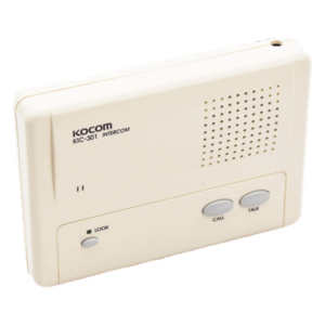 SYSCOM KIC-301 – Intercomunicador Manos Libres / 1 Extensión / Alcance 200 m (656.2 ft) / Cable 2 Hilos / Montaje en Pared