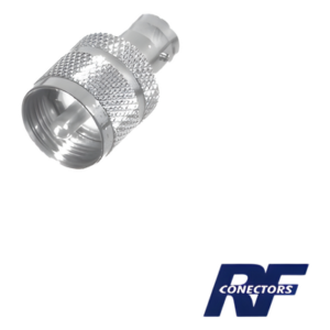 RF INDUSTRIES,LTD RFB-1137 – Adaptador RF en Línea / BNC Hembra a UHF Macho (PL-259) / 50 Ohm / Cuerpo Niquelado / Contacto Plateado / Aislante Delrin