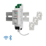 SHELLY SHELLYPRO3EM – Medidor de Energía Trifásico / Wi-Fi 802.11 b/g/n / Ethernet RJ45 / Riel DIN / 120 A por Fase / Memoria 60 Días