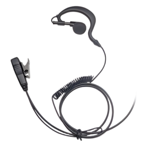 TXPRO TX-110N-H02 – Micrófono-Audífono Profesional / Gancho Ajustable en Forma de G / Cable con Resorte / PTT de Solapa / Compatible con Radios Hytera y Telox