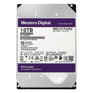 Western Digital (WD) WD101PURZ – Disco duro WD de 10TB / 7200RPM / Optimizado para Videovigilancia