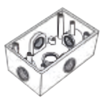 RAWELT RR-0286 – Caja Condulet / 5 Bocas / 3/4" (19.05 mm) / Aluminio Diecast / Intemperie / NPT / Volumen 275.5 cm³