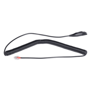 YEALINK QD-TO-RJ9-CORD – Cable QD a RJ9 / Audio HD / Conexión Diademas a Teléfonos de Escritorio / Anti-enredos / Uso Intensivo
