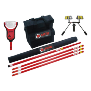 SDI SOLO-900 – Kit de Pruebas de Detectores de Humo / Dispensador Electrónico Integrado / 3 Extensiones Telescópicas / 9.1m (30 pies) / Peso 2.3 kg
