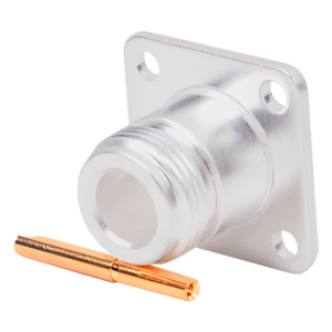 RF INDUSTRIES,LTD RFN-1021-1 – Conector N Hembra, montaje con 4 perforaciones a 18 mm