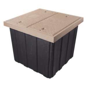 LINKEDPRO BY EPCOM LP-REG-TEL – Registro de Fibra Óptica Carretero / 115 x 115 x 100 cm (45.28 x 45.28 x 39.37 in) / Resistencia 20 Toneladas / 2 Tapas / Uso Vehicular Pesado