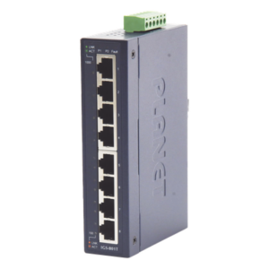 PLANET IGS-801T – Switch Industrial No Administrable / 8 Puertos Gigabit 10/100/1000T / IP30 / Riel DIN y Pared / -40 a 75°C / 12-48 VDC