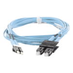PANDUIT FX2ERLNSNSNM003 – Jumper de Fibra Óptica Multimodo / OM3 50/125 µm / LC-SC Duplex / OFNR Riser / 3 m (9.84 ft) / Color Aqua