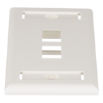 PANDUIT NK2FIWY – Placa de Pared Vertical / 2 Puertos Keystone / Espacios para Etiquetas / Blanco Mate / 2.75 x 4.5 pulg.