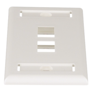 PANDUIT NK2FIWY – Placa de Pared Vertical / 2 Puertos Keystone / Espacios para Etiquetas / Blanco Mate / 2.75 x 4.5 pulg.