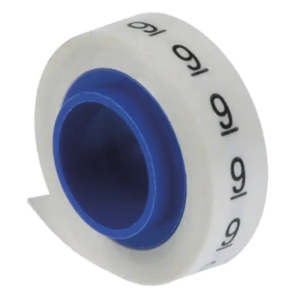 PANDUIT PMDR-9 – Rollo de Etiquetas Marcadoras / Pre-Impresas #9 / 2.4 m (7.87 pies) / Poliéster Blanco