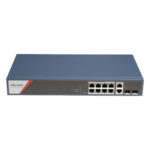 HIKVISION DS-3E1512HP-SI-8P2T2F – Switch PoE+ Administrable / 8 Puertos Gigabit PoE++ 90 W / 2 Puertos Uplink 1000 Mbps / 2 Puertos SFP / Alcance Extendido 300 m (984.3 ft) / 130 W
