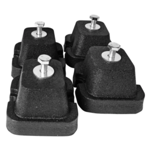 EPCOM AV-6510 – Base Antivibratoria para Minisplit / Carga 120 kg / Montaje en Piso / Caucho de Alta Resistencia / Kit de 4 Piezas