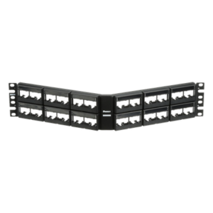 PANDUIT CPPLA48WBLY – Panel de Parcheo Modular / Angulado / 48 Puertos / 2UR / Sin Blindaje / Con Etiqueta y Cubierta