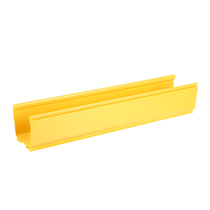 PANDUIT FR4X4YL10 – Canaleta de Enrutamiento de Fibra Óptica / 4x4 pulgadas / PVC Rígido UL 94V-0 / 3 m (9.8 ft) de Largo / Radio de Curvatura 2' / Color Amarillo