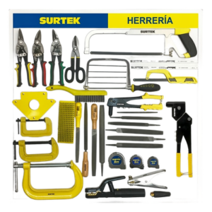 SURTEK THERR1 – Tabla Exhibidora de Herramientas / Estructura Metálica Tubular / MDF 6 mm / 80 x 80 cm / Diseño Modular