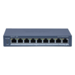 HIKVISION DS-3E1309P-EI/M – Switch PoE+ Monitoreable / 8 Puertos 10/100 Mbps / 1 Puerto Gigabit Uplink / 60 W / Alcance Extendido 300 m (984.3 ft) / Gestión en Nube
