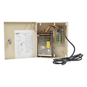 EPCOM POWERLINE PL-12-DC-5A – Fuente de poder profesional para CCTV  de 12 Vcc @ 5A,  para 4 cámaras ; Voltaje de entrada de 100-240 Vca