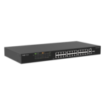 RUIJIE RG-ES126FGS-P – Switch PoE+ No Administrable / 24 Puertos 10/100 PoE+ / 2 Uplinks Gigabit / 370W PoE / 8.8 Gbps / 1.44 ft x 0.70 ft x 0.14 ft